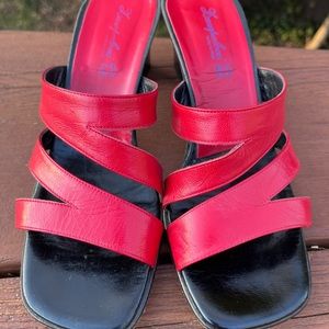 Red Italian Leather Sandles